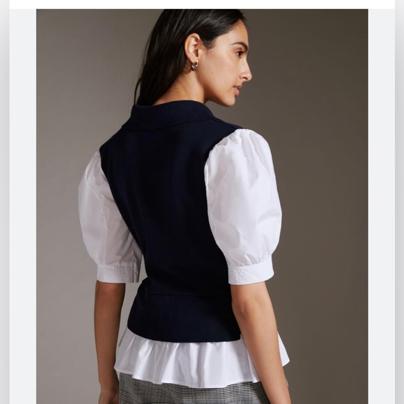 Maeve Anthropologie Layered Jumper Blouse - Picture 2 of 8